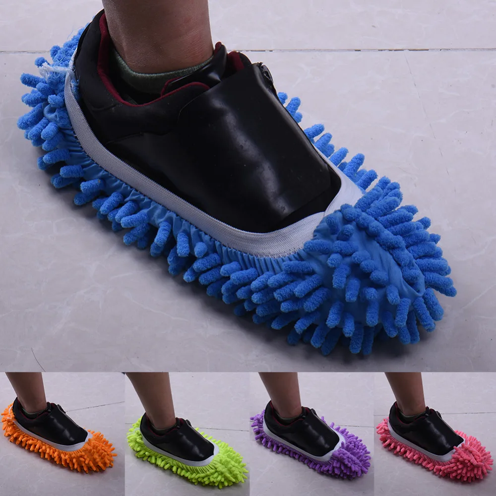 

1 pcs New Arrival Multifunctional Chenille Micro Fiber Shoe Covers Clean Slippers Lazy Drag Shoe Mop Caps Household Tools