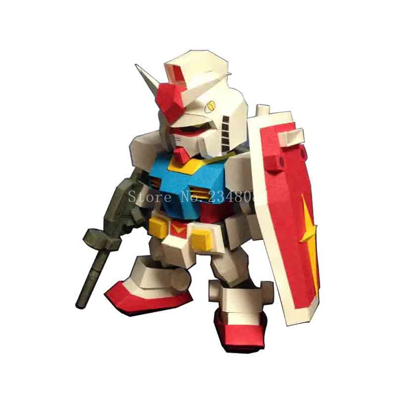 Sdガンダム3dペーパーモデルsd Rx 78 2 Diyパズル手作りロボット紙クラフトスケールモデル Model Shield Model Bronzemodeling Animals Aliexpress