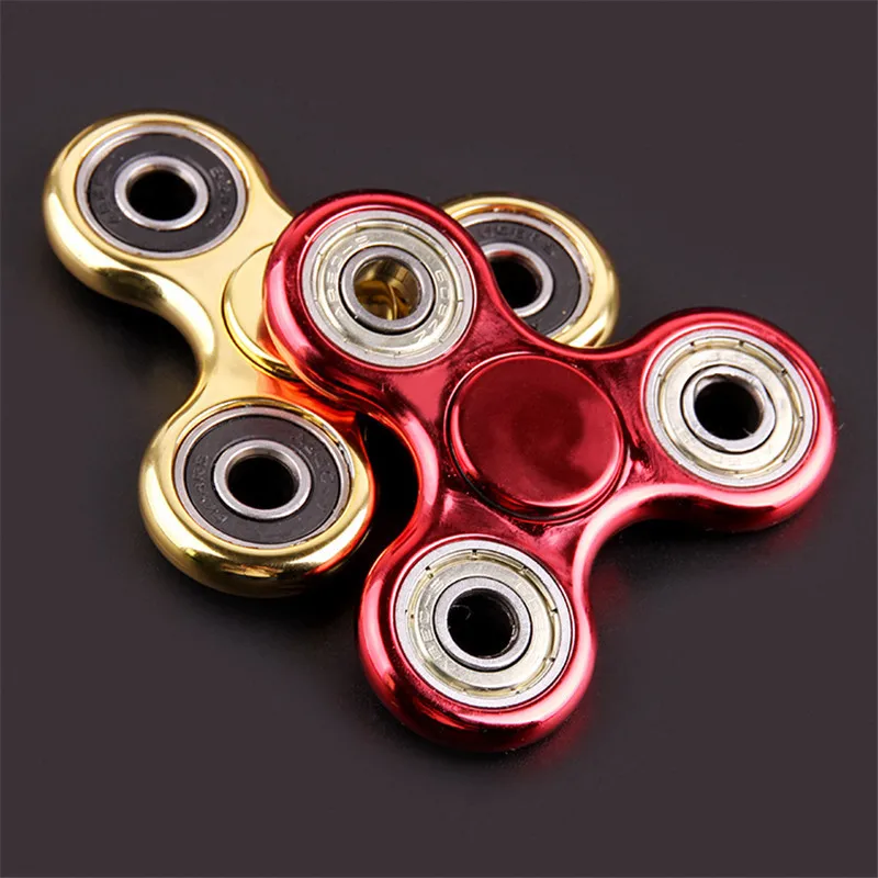 

Hot Multi Color Creative Metal Finger Gyro Triangular Hand Rotator Finger Knob Fidget Game Anxiety Relief Toy HandSpinner JSB086