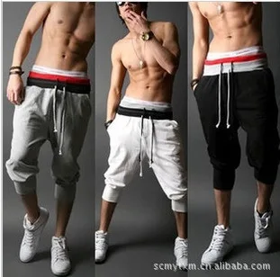

Hot Sale men casual shorts loose men's trousers low crotch Haren shorts 4colors S-XXL