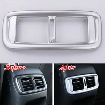 

Car Interior Mouldings 1pcs Matt Chrome Rear Air Vent Outlet Frame Cover Trim Matt For Honda CRV CR-V 2017 Car Styling Decorate