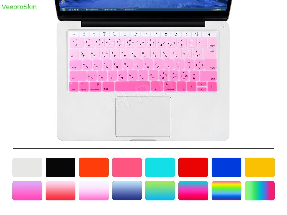 Японский Радуга животных для Macbook New Pro 1" A1708( без Touch Bar) Mac 12" A1534 JP силиконовая клавиатура кожного покрова