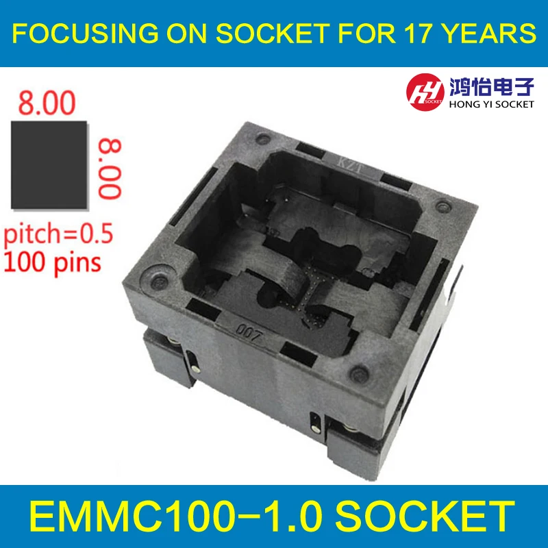 EMMC100 BGA100 socket OPEN TOP smart digital device GPS