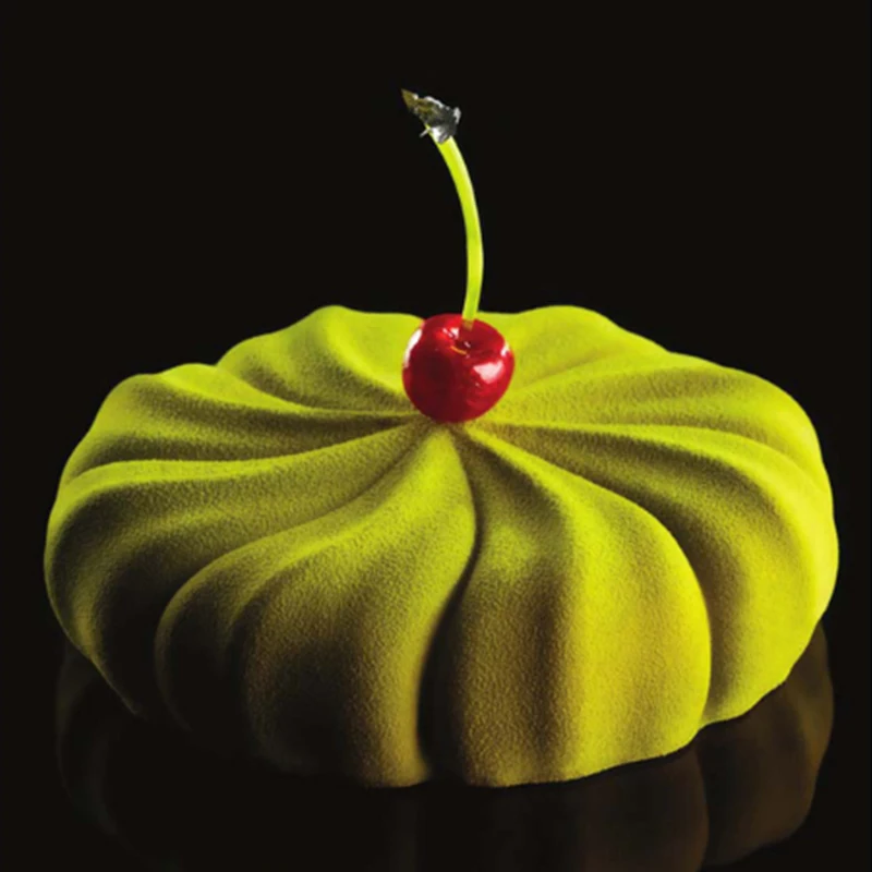 

3D Whirlwind Silicone Cake Mold Circular Vortex Shape Corrugated Chocolate Chiffon Sponge Mousse Desserts Pastry Baking Pan