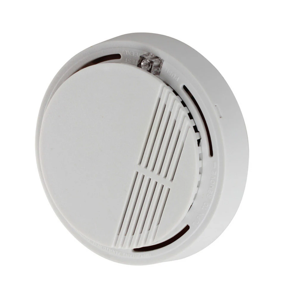 

Wireless Smoke Detector For Home Security Fire Alarm Sensor System Cordless White Equipment