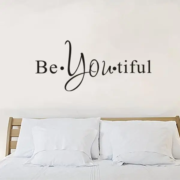 

Be You Tiful Wall Art Removable Home Vinyl Window Wall Stickers Decal Deco room with the beautiful photo frame tree wall sticker