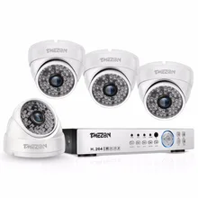 TMEZON 4CH CCTV System 4PCS 1080P Outdoor Weatherproof Security Camera 4CH 1080P DVR Day/Night Kit Video Surveillance System