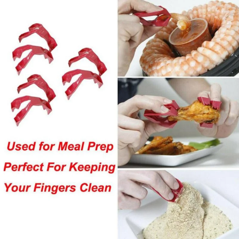 

6Pcs Creative Portable Eating Tongs Shrimp Peeler Prawn Deveiner Peel Device Food Clip Kitchen Gadgets Seafood Cooking Tools