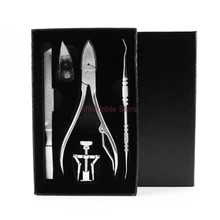 Набор из 5 предметов, комплект ножниц для ногтей из нержавеющей стали, корректор слитков, тиканский нож, триммер для ногтей, набор инструментов