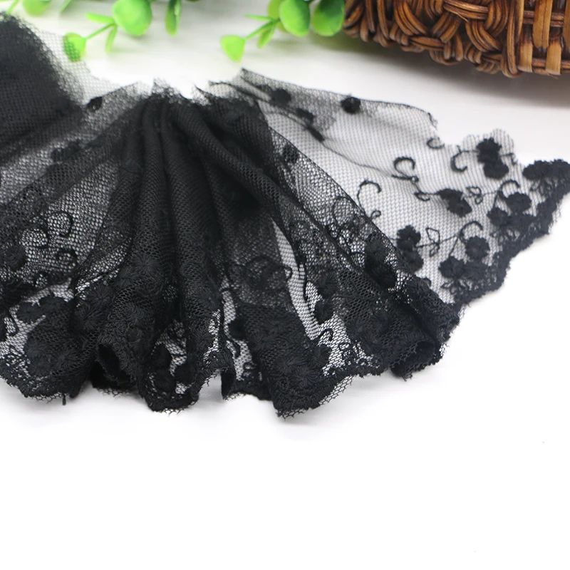 

15 cm black lace accessories diy handmade garment accessories Strapless decorated with lace Dress lace