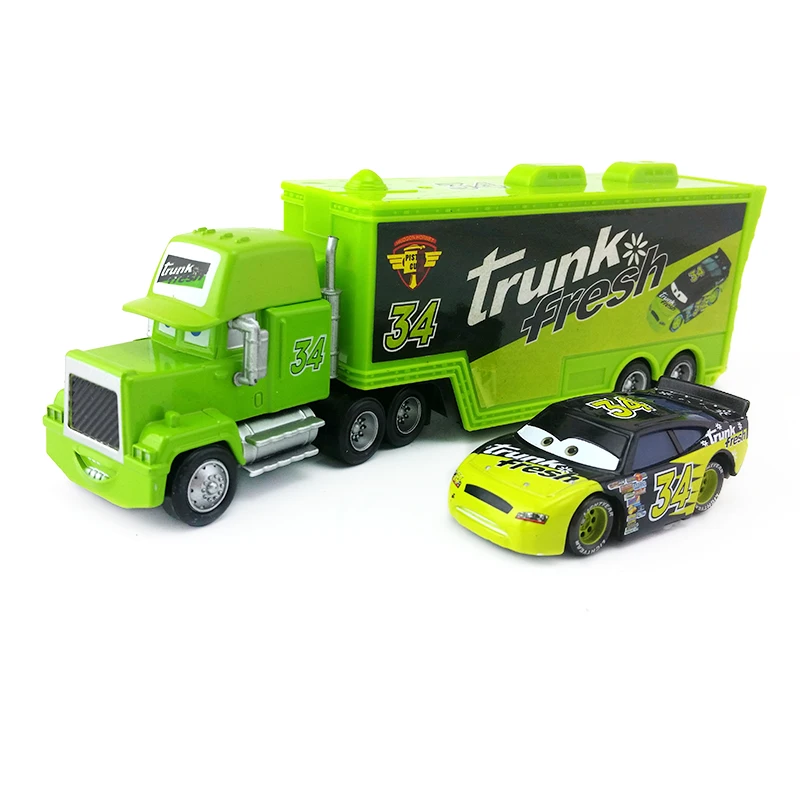 Disney Pixar Cars Mack Uncle & No.34 Trunk Fresh 155 Diecast Toy Car
