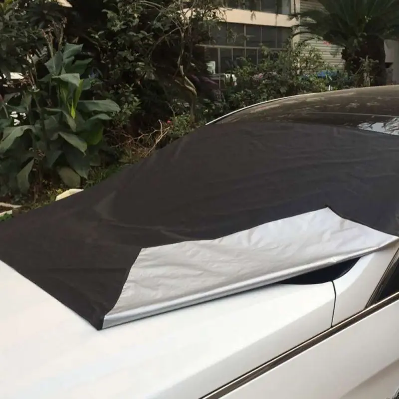 

2018 New Car Outside Front Magnetic Windows Protection Cover Black Snow Shield Block Car Front Windshield Cover
