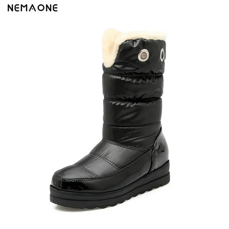 

NemaoNe Women Boots Winter Shoes Women Plus Insole Snow Boots High Quality Ankle Boots for Women Waterproof Winter Botas Mujer