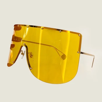 

2019 Google Sunglasses Women Brand Designer High Quality Oculos De Sol Feminino Retro Big Size Fashion Shades