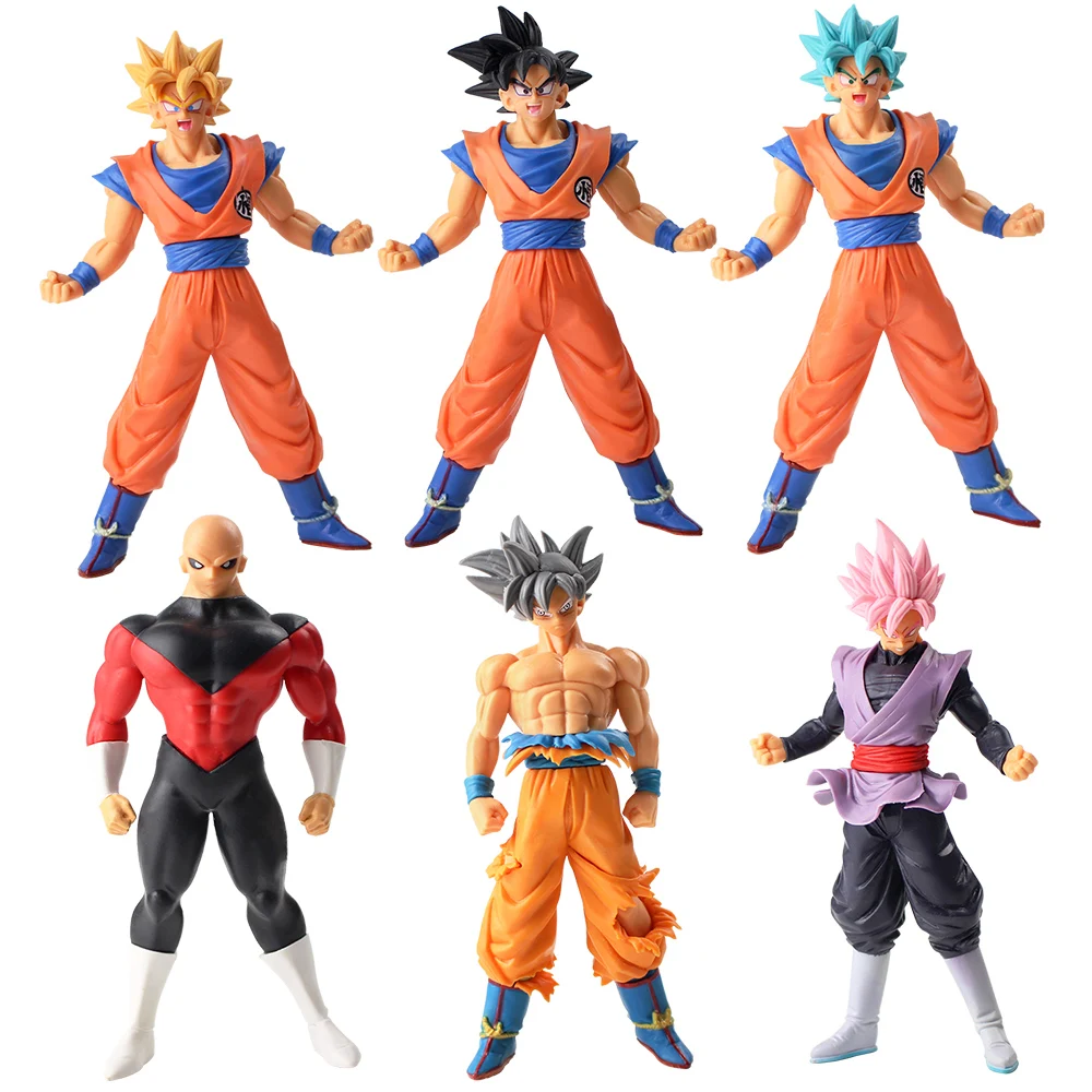 Dragon Ball SUPER Son Goku Ultra Instinct Super Saiyan God SS Gokou Black Jiren фигурка ПВХ Модель Игрушки для мальчиков 6 шт./компл