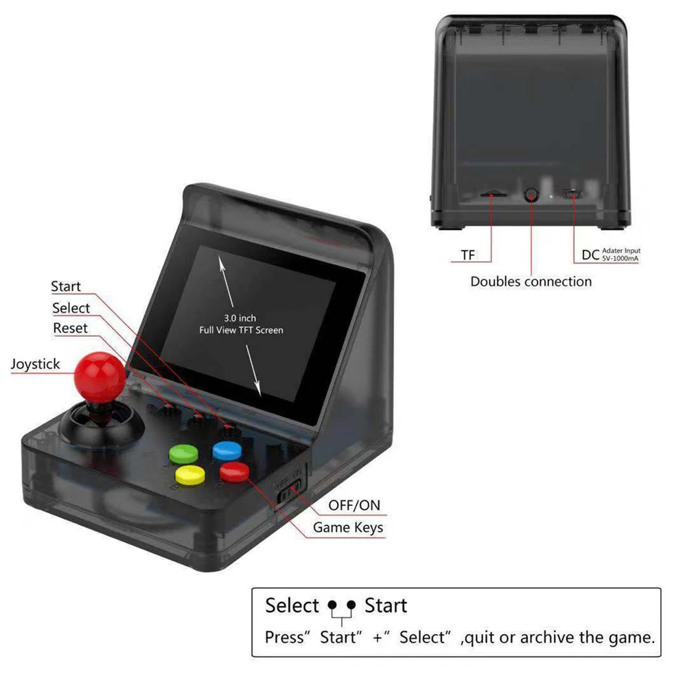 Портативный мини портативные игровые консоли встроенный 520 классических удваивает игры ручной 32-Бит Ручные игры для детей подарок