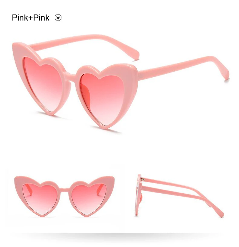 Женские солнцезащитные очки в форме сердца, пластиковые, для женщин, фирменный дизайн, модные, без оправы, любовь, прозрачные, океанские линзы, солнцезащитные очки Oculos