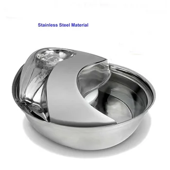 

Stainless Steel Pet Fountain Automatic Pet Water Feeder Pet drinking Bowl 1800ml