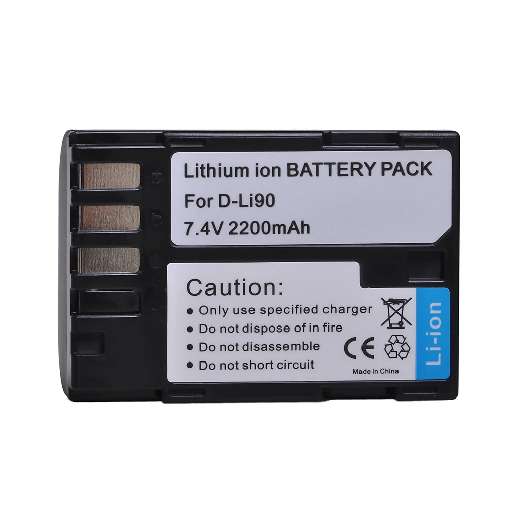 Фото Аккумулятор D-LI90 DLi90 D Li90, 2 шт., аккумулятор, зарядное устройство USB для Pentax PENTAX K-7, K-7D, K-5, K-5, II, 645D, K01, z1, K-3, K-3, II, 645Z, L15 №4