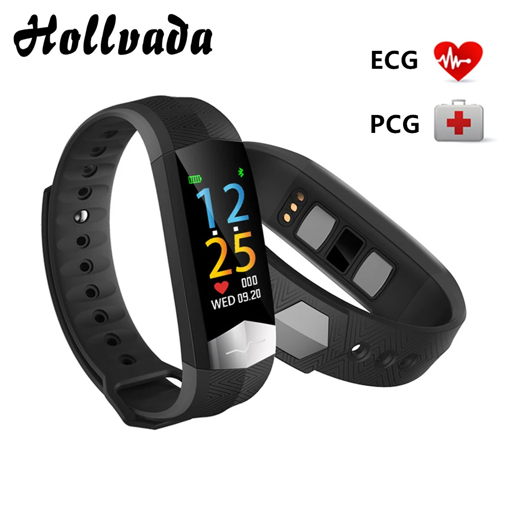 Hollvada Blood Pressure Wrist Band Heart Rate Monitor PPG ECG Smart