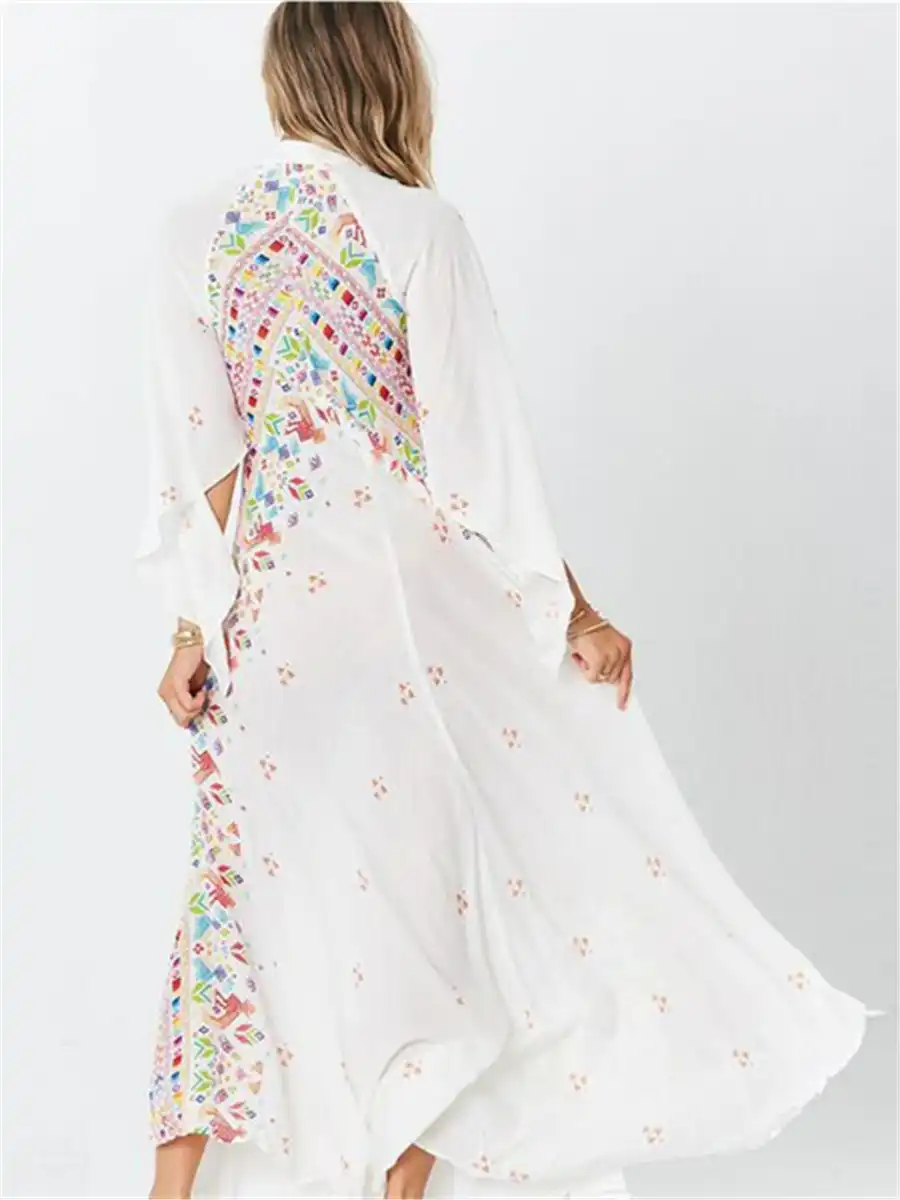 Deep V Sexy Dress Women 2019 Summer Half Butterfly Sleeve Flower