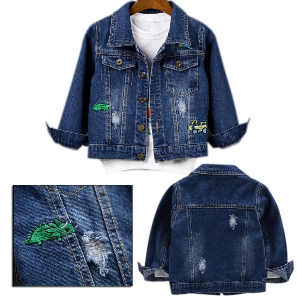 Cabolsa de Bebê Transporte da Gota Crianças Jaqueta Denim Meninos Buraco Quebrado Jean Jaquetas Meninas Roupas Outerwear Casual Primavera Outono 11 jaquetas meninas crianças roupas casaco de bebê