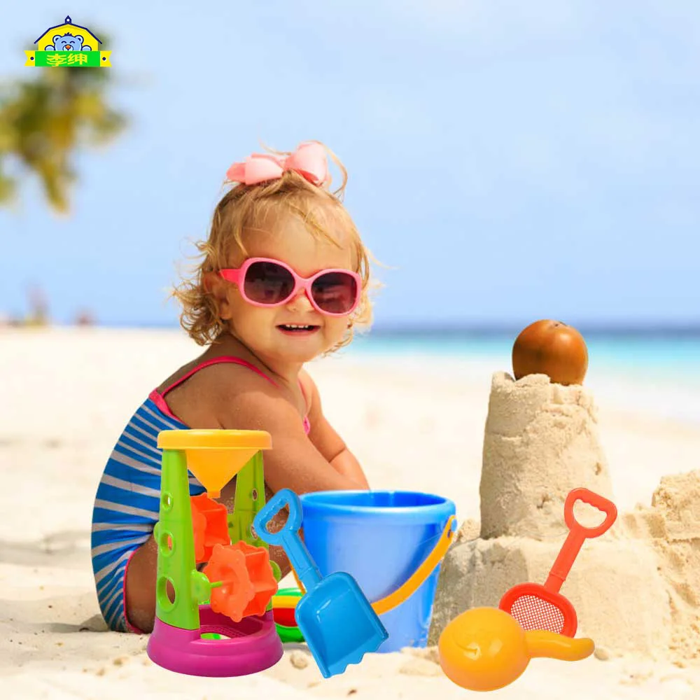 

Kid Model Castle Sand Clay Mold Building Pyramid Sandcastle Beach Sand Toy Castle Bucket Spade Shovel Rake Set For Kids Toys