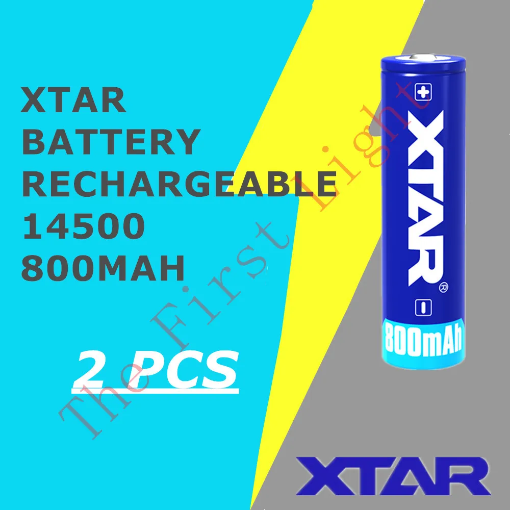 

2 pcs Lithium XTAR 14500 800 mAh 3.7V Protected Rechargeable Li-ion Battery by MC1 MC2 PB2 VC2 VC4 SV2 VP4 plus MC6 charger