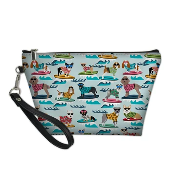 

NOISYDESIGNS Sledding Dogs Prints Cosmetic Bag Women Portable Travel Lady Storage Pouch Makeup Bag Toiletry Beauty Wash Kit Case