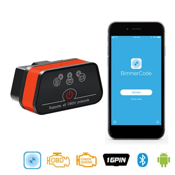 

Vgate iCar2 OBD II Bluetooth 3.0 ELM327 Scanner Car Scanning Diagnostic Tool For Android OBD Code Reader Car Accessories 3 Color