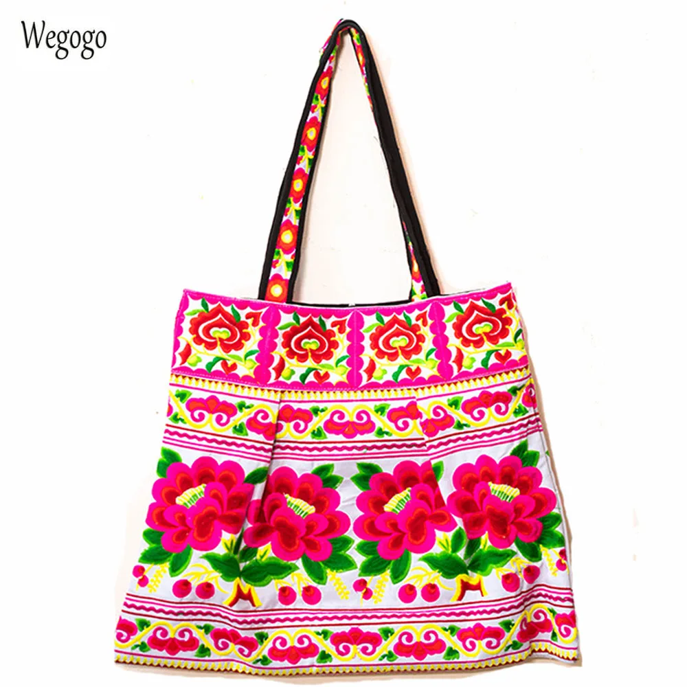 

Vintage Women Handbags Ethnic Chinese Hmong Handmade Embroidered Bag National Original Floral Embroidery Women Shoulder Bags