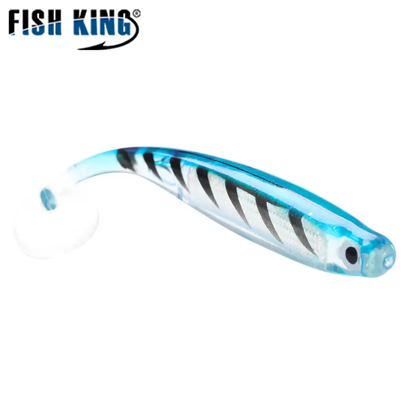 FISH KING, Мягкая приманка, 10 шт./лот, приманка для ловли окуня, джиг, голова для ловли нахлыстом, силиконовая резиновая Рыбка, искусственная приманка, рыболовные снасти