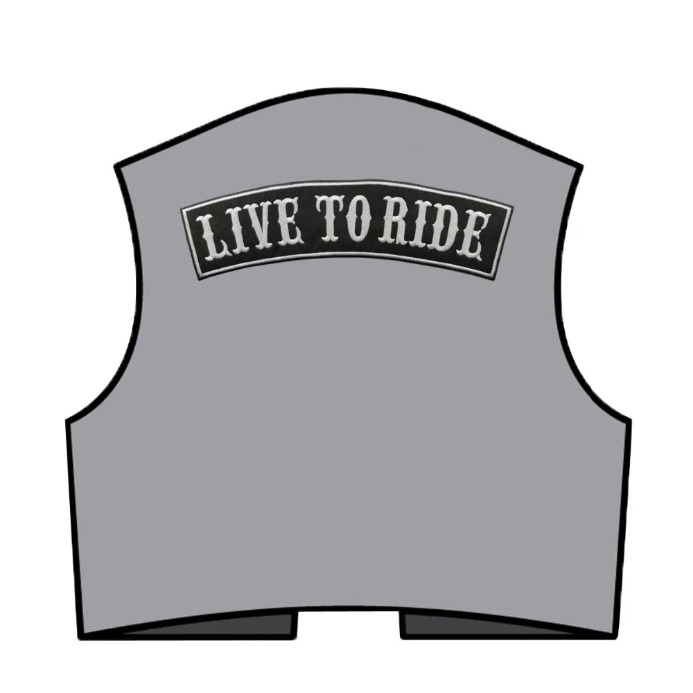 LIVE TO RIDE rider patch embroidery iron on patches custom applique for jacket funk cool stickers free shipping (4)