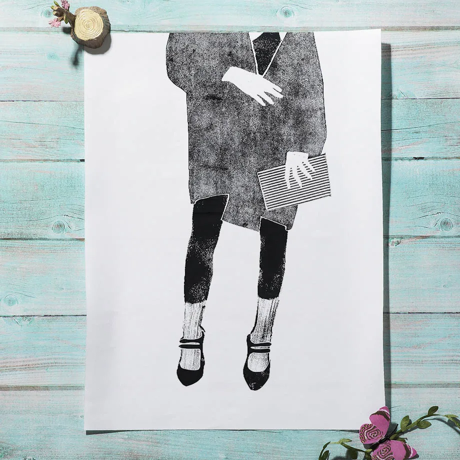 Fashion Lady Quotes Wall Art Canvas Painting Nordic Posters And Prints Abstract Black White Pictures For Living Room Decor|Рисование и