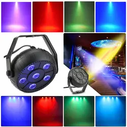 Мини 15 Вт Dj лазерный диско шар сценический свет 6 светодиодов RGB мыть эффект портативный сценический мигающий свет авто звук активация