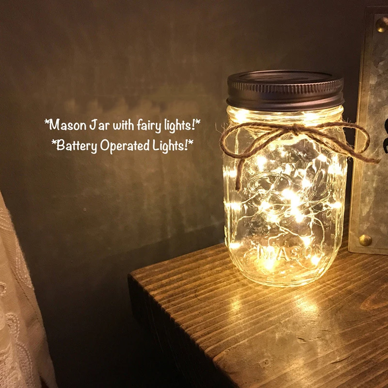 Mason Jar 2 м светодиодный гирлянды Сказочный подвесной праздничный светильник для