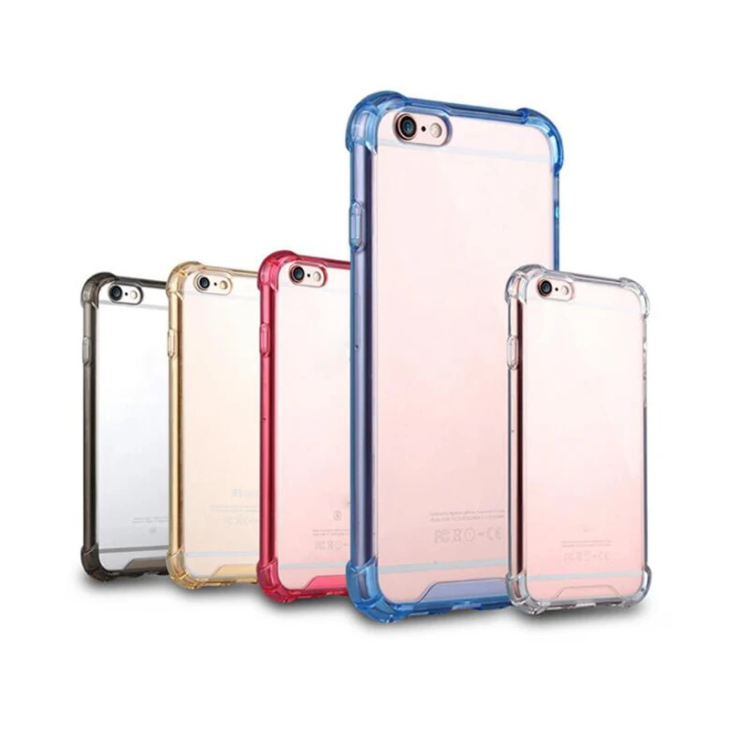 

Shock Tech Clear Slim Case for Iphone XS XR 8 6S Shockproof Flexible Thin Soft Gel Absorbing Transparent Silicone TPU Cover