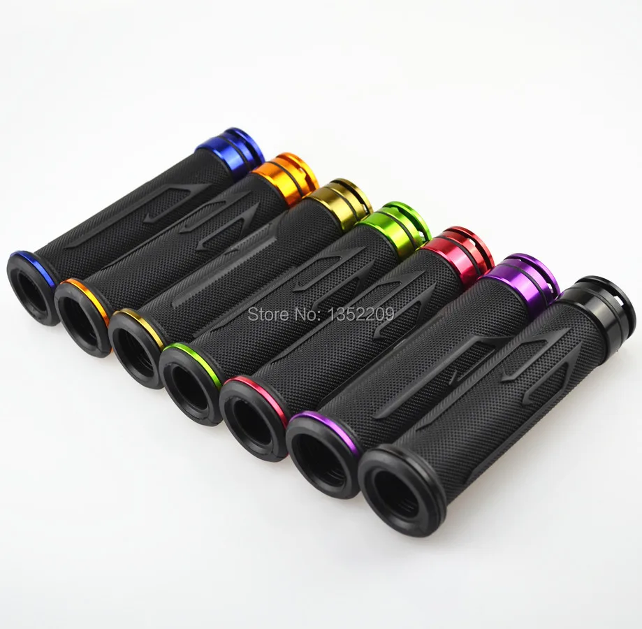 Brown Universal Motorcycle Aluminum Rubber GEL Hand Grips For 7/8