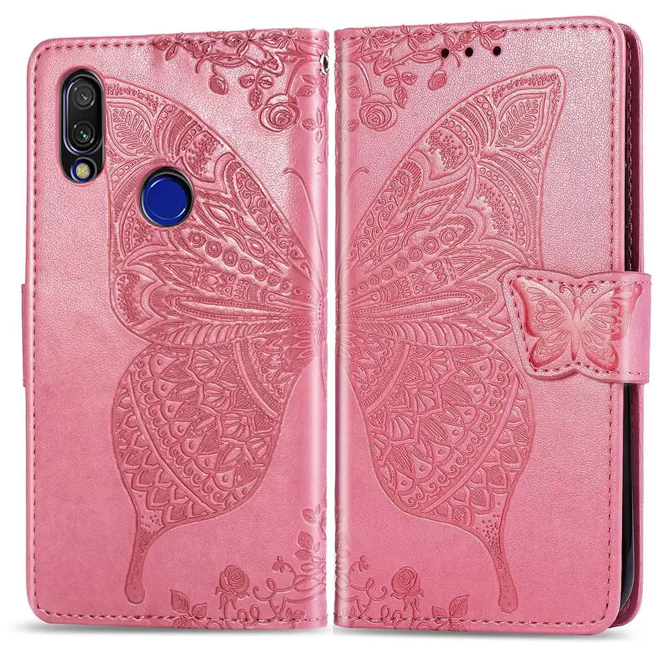 Xiaomi Redmi 7 Case Flip Wallet PU Leather Case On For Xiaomi Redmi 7 Cover Butterfly Mmbossing Phone Cases For Redmi 7 Coque xiaomi leather case card Cases For Xiaomi