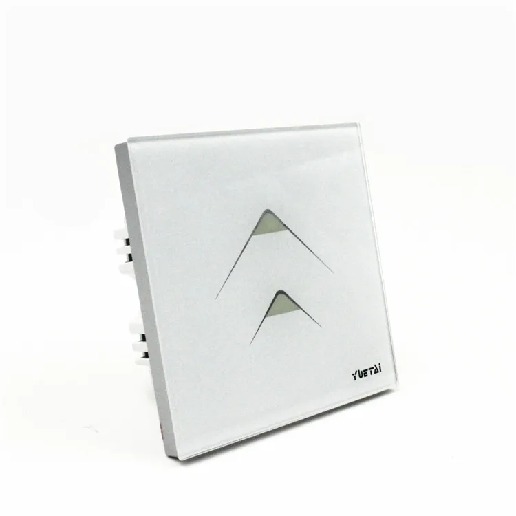 

C7 series smart touch glass panel wall switch two open white color