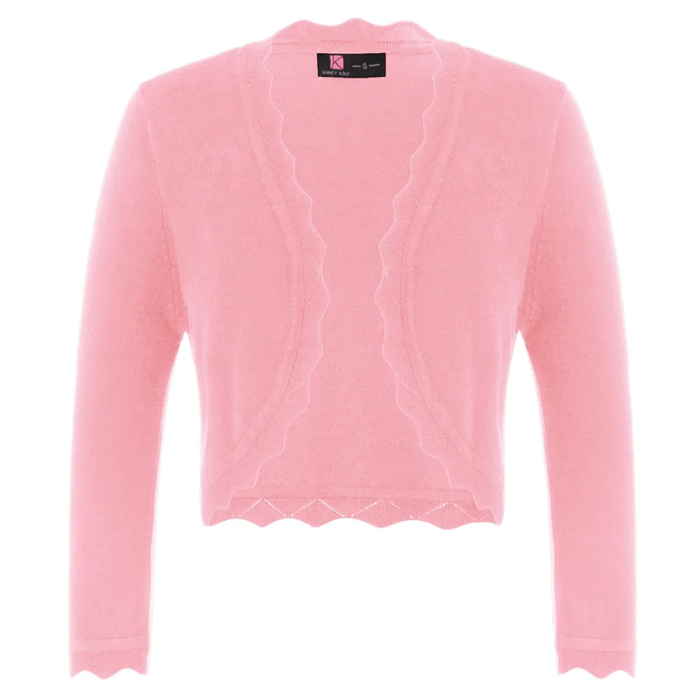

Ladies Bolero Shrug Women Cardigan Casual Office Stretchy Solid Cropped Cardigan Knitted Tops