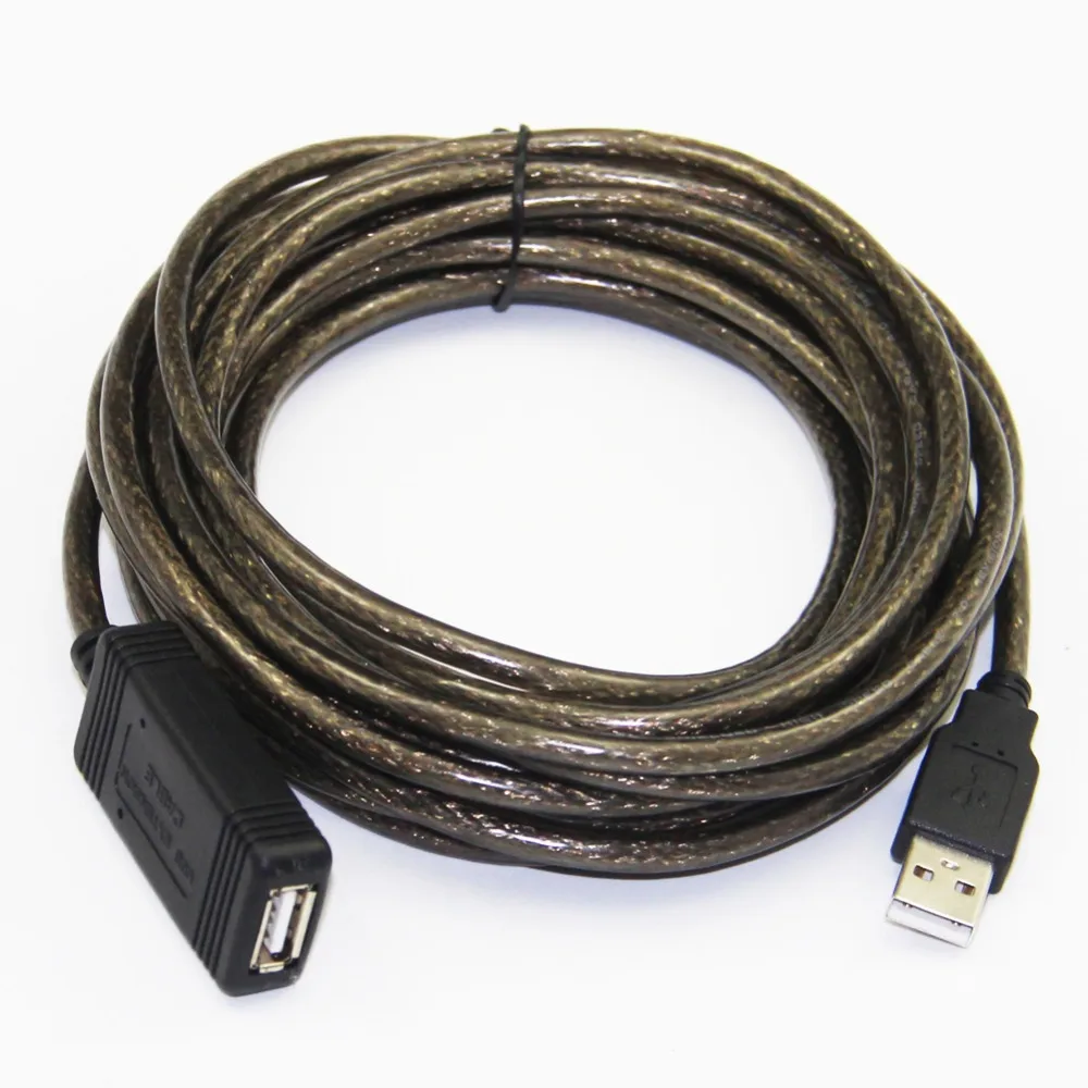 Активный ретранслятор Bochara USB2.0 Удлинительный кабель штырь гнездо + Плетеный