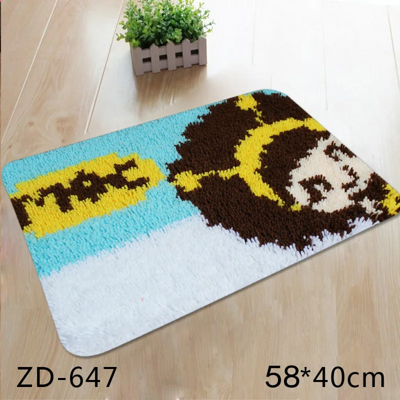 

ZD647 Ground Mat Cushion Latch Hook Kit Embroidery DIY Craft Cross Stitch Needlework Embroidery Counted Cross-Stitching Kit Set