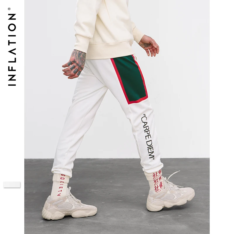 INFLATION 2018 FW с буквенным принтом для женщин и мужчин на лодыжке спортивные штаны в