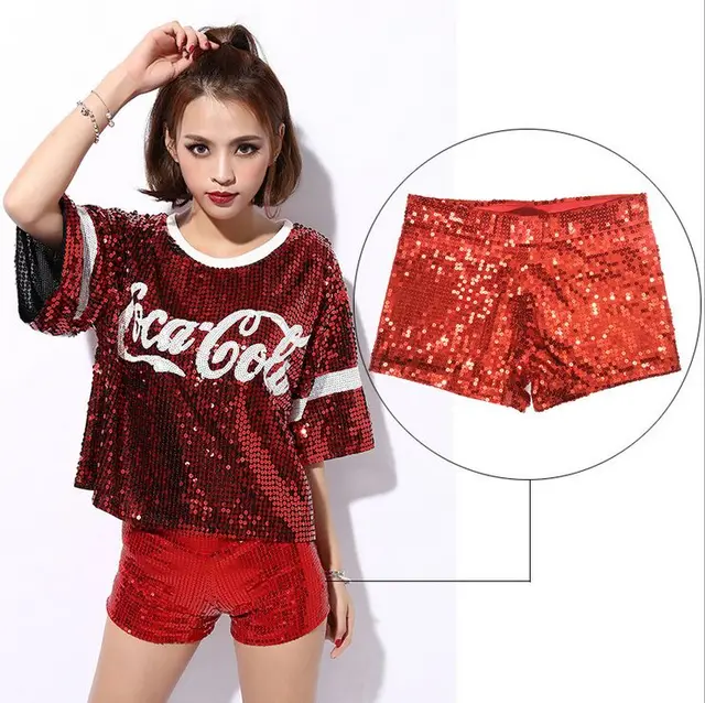 Plus Size 5 Colors Sequin Shorts Sexy Shinny Paillette Shorts Sparkle