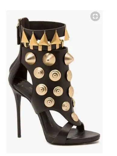 triangle open toe heels