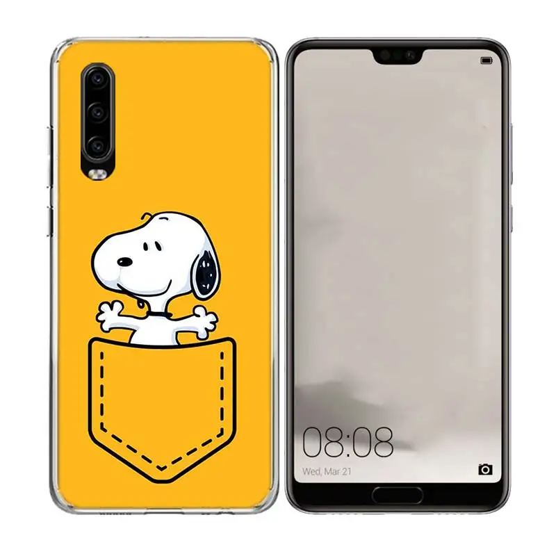 Snoopys و Woodstocks شعبية الفن الهاتف حافظة لهاتف huawei P20 P30 لايت برو P8 P9 P10 P الذكية نوفا 4 هدية نمط مخصصة غطاء