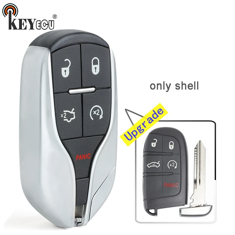 10 PCS Replacement Keyless Remote Key Fob Case Shell 4 Button For Dodge Chrysler