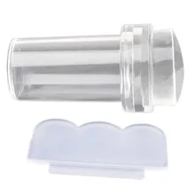 2 шт./компл. мягкий силиконовый гелевый прозрачный Наполняемый пластмассовый скребок для стэмпинга ногтей инструмент Зефир прозрачный штамп набор