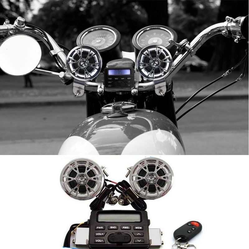 New Motorcycle Bicycle ATV Sound Audio Radio Speakers Stereo System